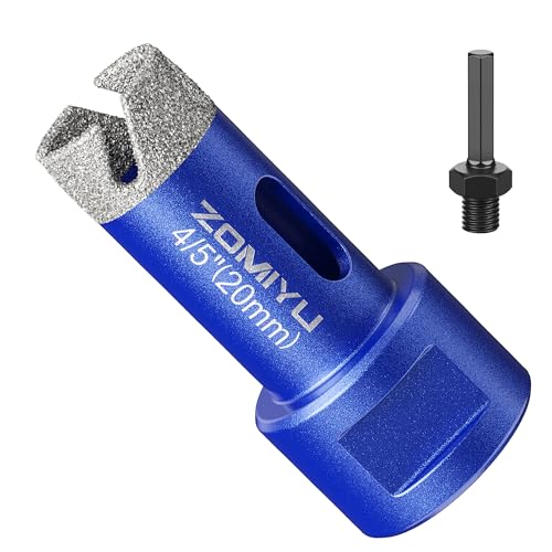 4/5" Diamond Hole Saw, Wet/Dry Diamond Core Bit for Tile Granite - size: 4/5"(20mm)
