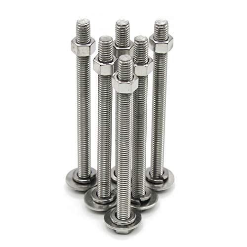 Bolt Fullerkreg 5/16-18x5 Stainless Steel Hex Head Screws Bolts - size: (5 Sets) 5/16x5"