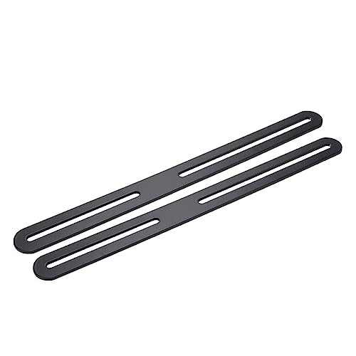 Xiaoyztan 11x0.95 Inch Stainless Flat Bracket Adjustable Support 6 Pcs - color: Black, size: Medium