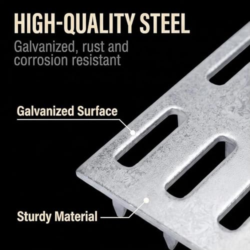 100 Pcs Truss Plates 2x4 Inch, Pronged Galvanized Steel Mending Plates - size: 2×4inch 100pcs