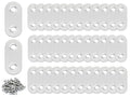 100PACK 1.4INCH X 0.6INCH Stainless Steel Straight Flat Bracket Repair Plate Brace,Mending Joining Plates for Wood, Board, Bed Frame, Furniture & Shelves,with Screws - size: 100PACK 1.4INCH X 0.6INCH