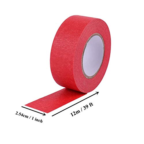 10 PCS Colored Masking Tape, 1 Inch x 13 Yards x 10 Rolls, 390 Feet Total.