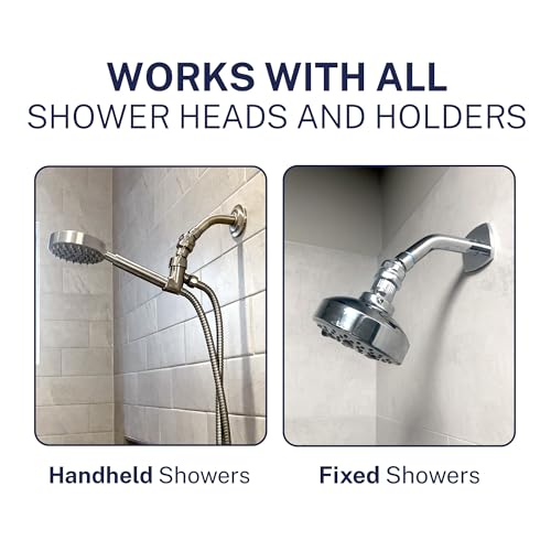HammerHead Showers® Solid Metal Shower Head Swivel Ball Adapter, Chrome | Adjustable Pivot Ball To Adjust Showerhead Angle | Universal Connector Joint Fits Fixed, Hand Held & Rain Shower Heads - color: Chrome