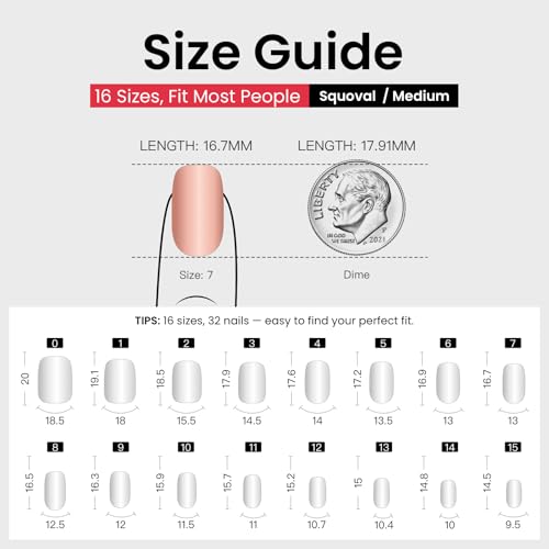 CurvLife Short Square Press On Nails, Urban Frost Milky White, Soft Gel - color: Fuchsia Fever