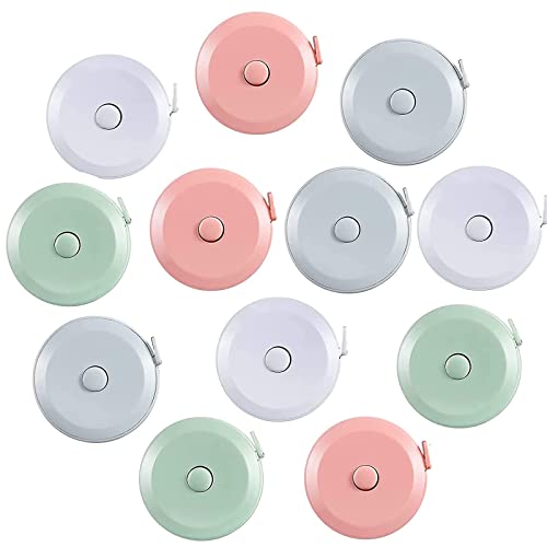 12 Pack Soft Retractable Measuring Tape - Tape Measure for Body Measuring Metric Tape Measure Double Scale for Body Fabric Sewing Tailor Cloth Knitting Home Craft Measurements - color: 12 pack