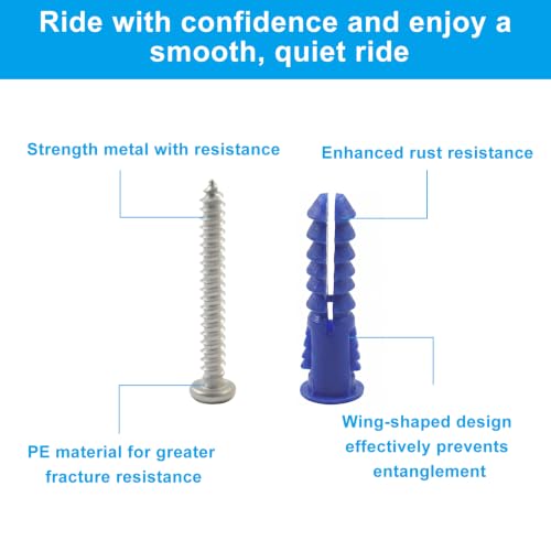 Drywall Anchors and Screws Kit, 100 Pcs, #10-#12 1-1/4" Blue - size: 1-1/4"