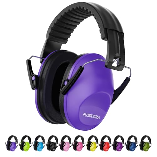 Floriogra Noise Cancelling Headphones for Kids/Toddler 28dB SNR Ear Muffs - color: Purple