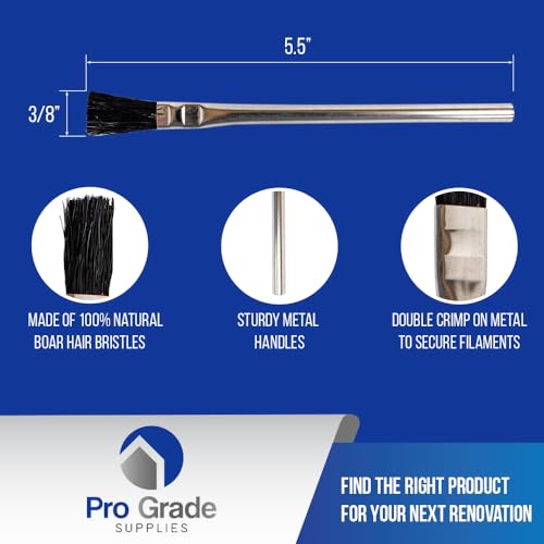 Pro Grade Acid Brushes, 3/8 Inch Flux Brush for Glue & Grease, 36 Count