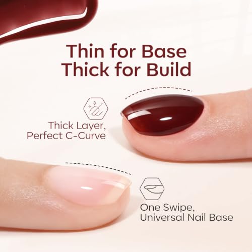 modelones Fall Jelly Rubber Base Gel Polish Set Brown Burgundy 6 Color Gift - color: Autumn Base Color