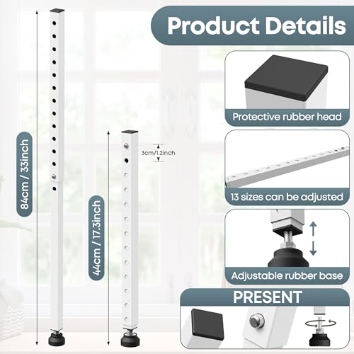 1 Pack Adjustable Window Security Bars for Inside, 17-33 Inch - color: White - 1 Pack