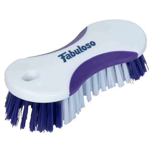 Fabuloso Compact Hand Scrub Brush, White and Purple, 6 Inch - size: Hand-Held Scrub Brush