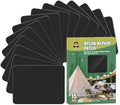 OAZ 15 Pieces 3.5 x 4.7 inch Nylon Repair Patches Nylon Fabric Patch Self-Adhesive Tent Repair Tape Waterproof Lightweight Repair Patches Repair Patch Kit for Clothing Down Jacket Bag (Black) - color: Black, size: 3.5" x 4.7"