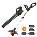 WORX 20V 12" Cordless String Trimmer & 360CFM Leaf Blower Kit, WG928 - style: 12" Trimmer & 360 CFM Blower