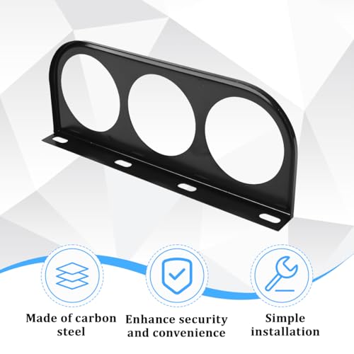 Zpana Car Three Hole Gauge Mounting Panel, 2 Inch Vehicle Dashboard Gauge Pillar Mounting Bracket Pod, Automotive Dash Instrument Holder Replacement, Universal for SUV Automobile Truck - size: Three Hole