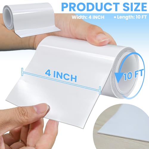 Tikfoam Waterproof Repair Tape for Fabric, Plastic, Awning, RV Underbelly, Tarp, Tent, Sail and Boat Cover Outdoor Repair Patch, Heavy Duty,4 Inch x 10FT White - color: White, size: 4 inch x 10FT