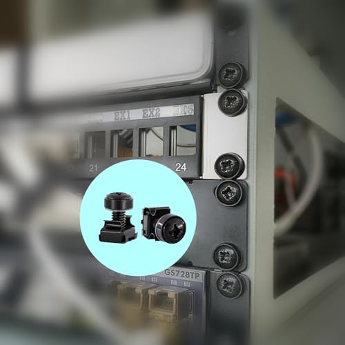 40 Pack M6 x 16mm Rack Screws and Cage Nuts for Server Cabinet, Server Shelves, Routers,Audio Server Console