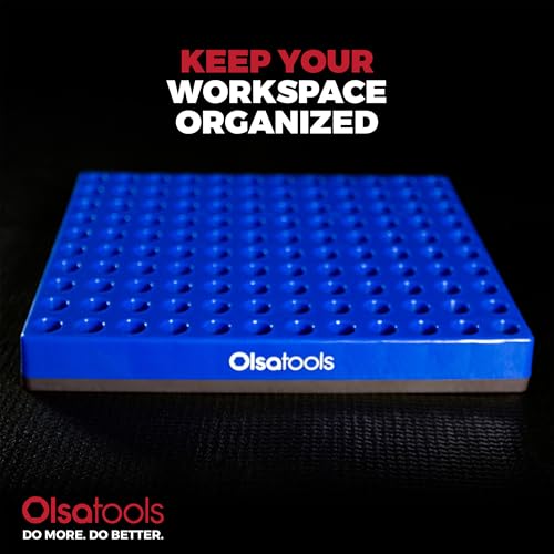 Olsa Tools Extra Large Hex Bit Organizer - Magnetic Base Tool Organizer - Screwdriver Bit Holder for Shop and Garage - Durable Construction - Professional Grade (Blue, XL - 1pc) - Part 1783 - color: Blue, size: XL - 1pc