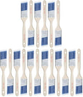 Bates 1.5-Inch Paint Brushes, 18 Pack - Treated Wood Handle, Stain & Wall Brushes, Furniture Paint Brush - color: Wood Handle Angle, size: 18 Pack, 1.5"