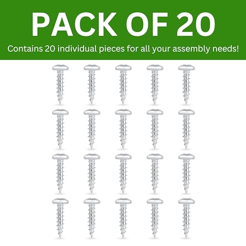 Spare Hardware Parts Replacement for IKEA Furniture Screw Chipboard Flat TRX Screw - Part #100226 | Chipboard Screw M5.0-2.2×20 Full Thread with PZD2 Recess | Pack of 20 - size: 100226