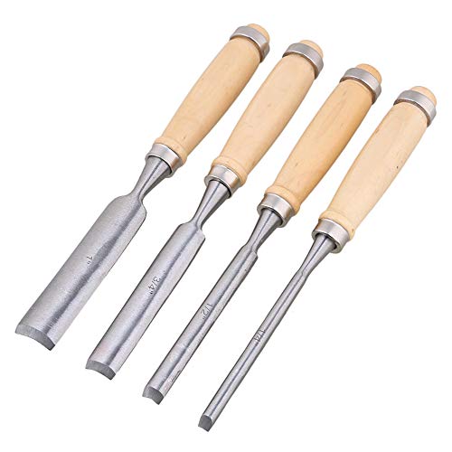 Semicircle Chisel Inner Edge Woodworking Gouge for Carpenter Wood Hand Chisel Tool Pack of 4