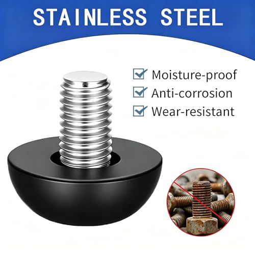 32PCS M8 x 1.25 Adjustable Leveling Feet, 304 Stainless Steel Outdoor Patio Furniture Legs Replacement, Screw-in Table Chair Desk Levelers for Wobbly Furniture Legs & Cabinet Stabilizers