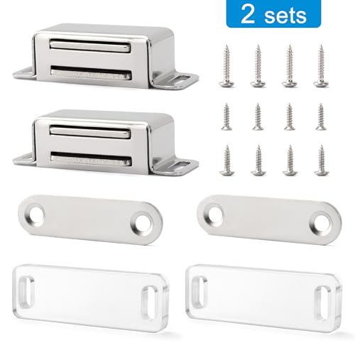 whitesnow Magnetic Cabinet Latch Furniture Drawer Catches, Pack of 2