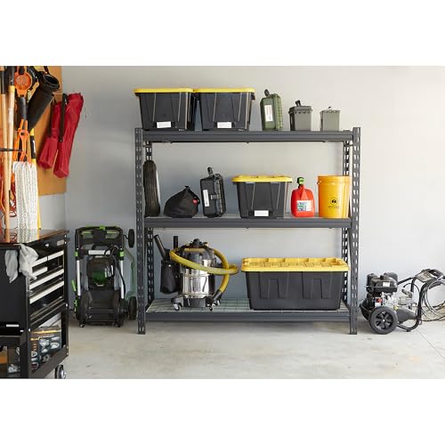 Ironton 3-Tier Steel Shelving Rack, 6,000-Lb. Total Capacity | 2, 000-lb. capacity per shelf, Garage and workshop organization, Accessible storage, Heavy-duty shop use - size: 3 Tier