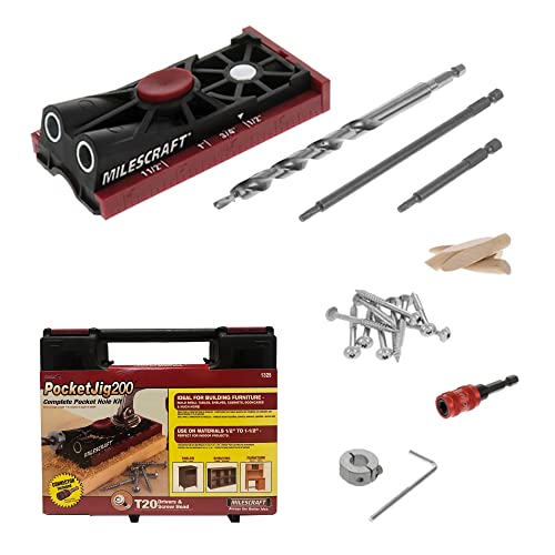 Milescraft Pocket Jig200 Pocket Hole Kit, Red