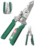 16-in-1 Wire Stripper 20–4/0 AWG with 12-250V Voltage Tester & Alarm Rechargeable Heavy Duty Foldable Wire Stripper Crimper, Cutter for Home Use, Electrical Repairs, DIY