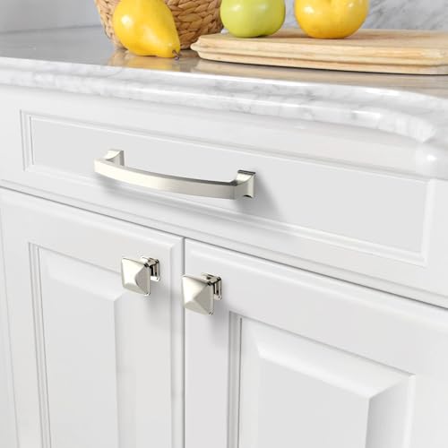 Amerdeco 10 Pack Brushed Satin Nickel Cabinet Pulls 6.3" - color: Brushed Satin Nickel, size: 6.3" hole center