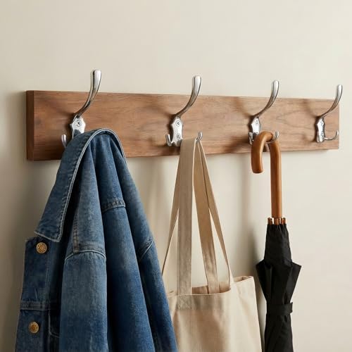 16 Pack Large Coat Hooks, Heavy Duty Three Prong Silver Metal Wall Hooks - color: Silver, size: 16PCS