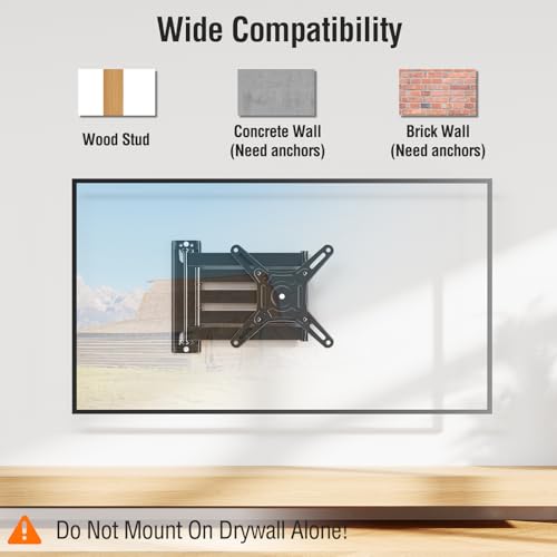 ELIVED Long Arm TV Mount for 14-42" TVs Monitors, Max VESA 200x200 - size: 5 Arms: 29.5"