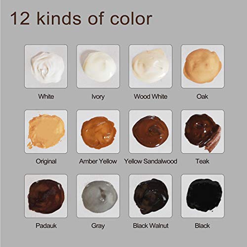 SEISSO Wood Furniture Repair Kit - Set of 42 Hardwood Laminate Vinyl Floor Repair Kit Wood Fillers, Markers and Wax Sticks - Used for Cover Ups Scratches, Stains, Holes for Table, Door, Cabinet - size: Large
