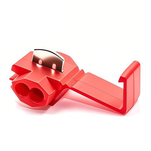 100PCS Solderless Quick Splice Wire Connectors, 22-18 AWG Lock Snap Electrical Wire Connector(Red) - style: 22-18 AWG Red 100