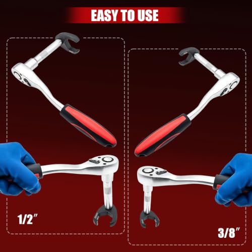 21Pc Crowfoot Wrench Set–6 Point, 1/2" & 3/8" Drive, Metric 8-32mm