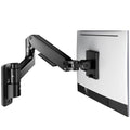Single Wall Mount Monitor Arm for 17-49" Ultrawide Screens | Heavy Duty Wall Mount Stand Holds up to 44 LBS - size: Single