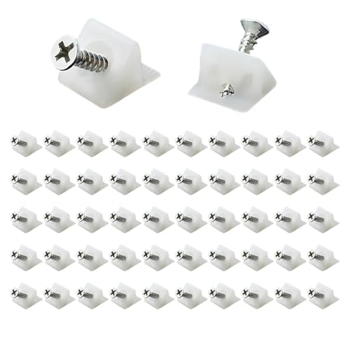 Drawer Repair Wedge Kit with Screws L‑Shaped Plastic Fasteners for Sagging Drawers in Cabinets & Wardrobes(100 Pcs)