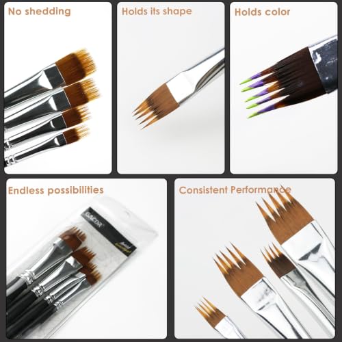 Grainer Brush Set, Texture Paint Brushes for Acrylic, Watercolor & Oil