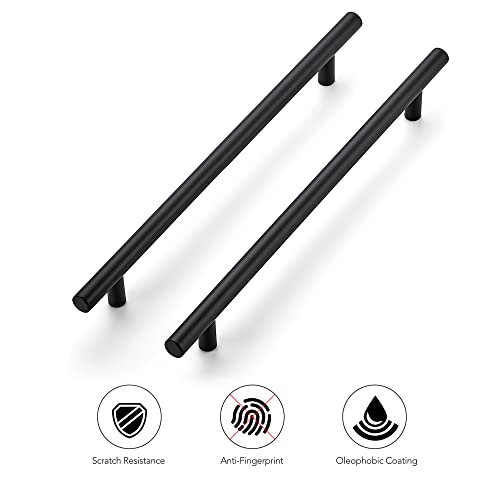 Ravinte Matte Black Cabinet Handles 11-3/10"Length,8-13/16" Hole,10 Pack - size: 11-3/10 Inch（8-13/16 Inch Hole Center）