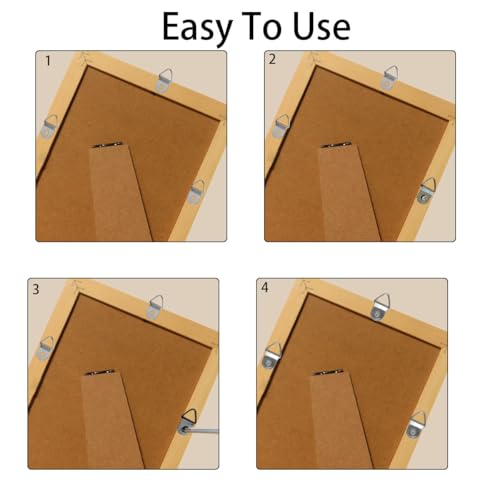 100 Pieces Small Triangle Ring Steel Picture Hangers with 100 Pieces Screws - color: Silver
