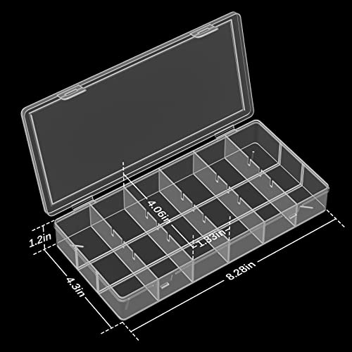 clear visible plastic storage box cosmetic tools storage box makeup tools fishing tackle accessory box organizer jewelry screws hardware accessories organizer box (4Pack) - size: 4Pack