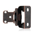 Oil Rubbed Bronze Kitchen Cabinet Hinges, 1/2” Overlay, 4 Pack - color: Oil Rubbed Bronze