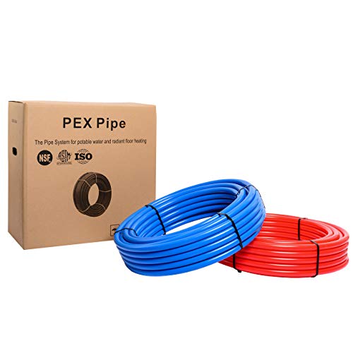 EFIELD Pex-b Pipe/Tubing Blue & Red 3/4 inch 2x 300 ft Rolls 600FT Length - size: 3/4 inch, 2x300 ft, style: Pipe Only