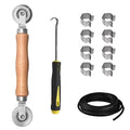 BAYTORY Window Screen Repair Kit, Steel Roller Tool with Bearing, Spline Removal Hook, 32ft Retainer Spline and 8pcs Screen Clips Replacement for Installing Door Mesh Screens BY0009G11