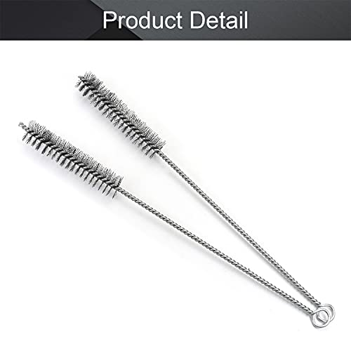Utoolmart Steel Wire Cleaning Brush - Spiral Power Cleaner, 0.8 x 12 inch, 2-pack - color: 2pcs, size: 2cm