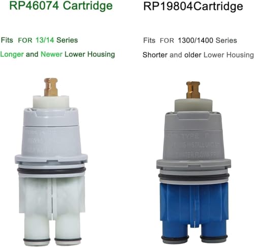 RP46074 Shower Valve Cartridge Repair Assembly Compatible for Delta Shower and Tub 13/14 Series Faucet,Replacement for Monitor Shower Cartridge,Single-Handle Universal Valve Cartridge Repair Kit-2 Pcs - style: RP46074-2 Pack
