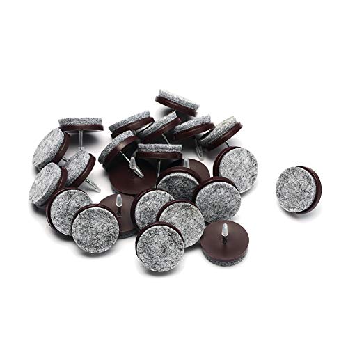 Nail on Felt Pads Furnigear Furniture Pads Nail- Floor Protectors for Furniture Legs 24Pack Chair Felt Pads for Hardwood Floors(1-1/2",Gray) - size: 1-1/2" (Round, Gray)