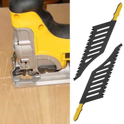 OTOTEC 4PCS Flush Cutting Jigsaw Blade T Shank Jigsaw Blades 112mmx32mmx1.2mm Compatible with Dewalt Compatible with Bosch, 11 TPI