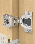 Onemake 80 Pack 1-1/2" Overlay Face Frame Soft Close Cabinet Hinges, 105° Concealed Hinge, Smooth Slow Self Closing, 3D Adjustable, Hidden Hardware Replacement for Kitchen, Wardrobe, Cupboard Door - size: 1-1/2"