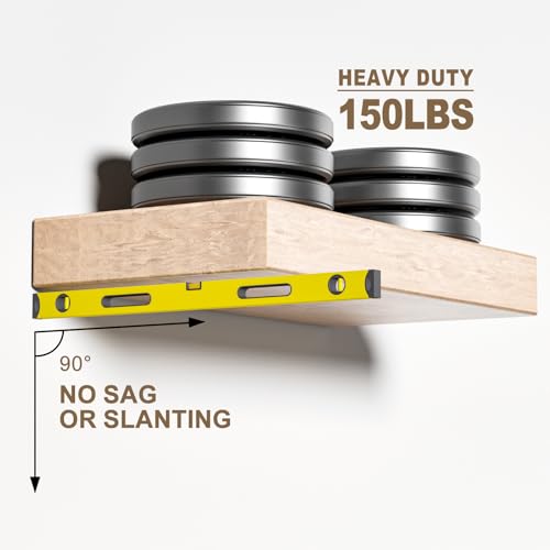 2pcs Floating Shelf Bracket Heavy Duty,Decorative Floating Shelf Hardware Hidden Black Metal Fireplace Mantel Brackets (70"X8"X1.0" Installation Tools) - size: 70X8X1.0 inch